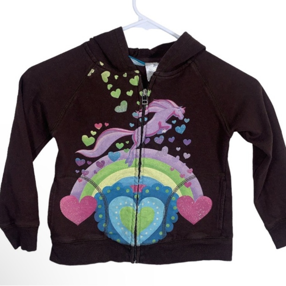Horseland Jerry Leigh Girls Medium brown zip up vtg *ISSUES READ DESCRIPTION*